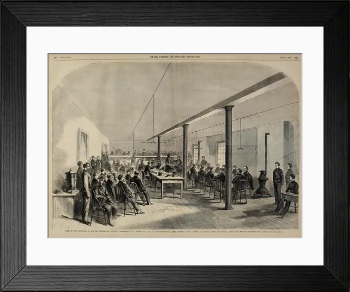 Framed Print : The trial of the Lincoln assassination conspirators before the military commission Framed Print : The trial of the Lincoln assassination conspirators before the military commission