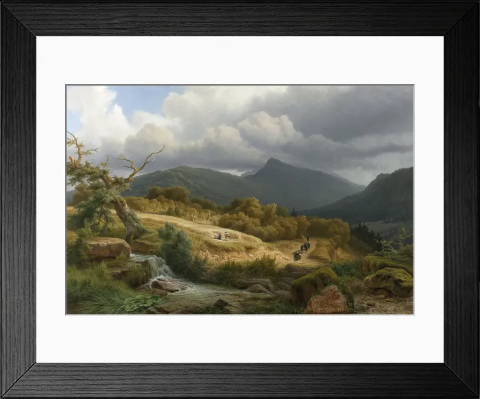 Framed Print : Cemetery at Baden-Baden, by Pierre Louis Dubourcq, 1855, Dutch painting, oil on canvas Framed Print : Cemetery at Baden-Baden, by Pierre Louis Dubourcq, 1855, Dutch painting, oil on canvas