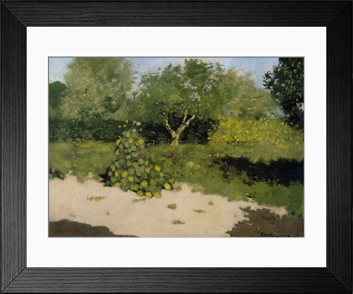 Framed Print : Corner of a Garden with Nasturtiums, by Richard Roland Holst, 1891, Dutch painting, oil on panel