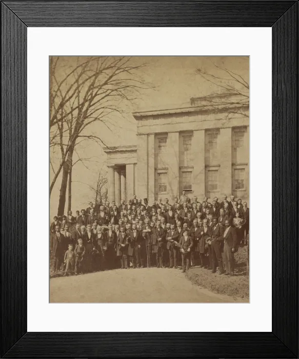 Framed Print : House of Representatives pose outside the state capitol, Raleigh, North Carolina Framed Print : House of Representatives pose outside the state capitol, Raleigh, North Carolina