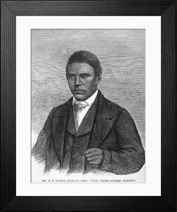 Framed Print : Reverend Henry McNeal Turner, was the first chaplain of United States Colored troops, in 1863 Framed Print : Reverend Henry McNeal Turner, was the first chaplain of United States Colored troops, in 1863