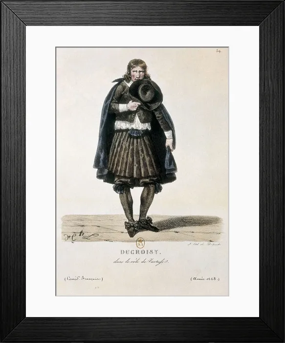 Framed Print : MOLIERE, Jean-Baptiste Poquelin, called (1622-1673). The actor Ducroisy from the Comedie Franaise (French Comedy) in the role of Tartuffe (1668). Litography. FRANCE. Paris Framed Print : MOLIERE, Jean-Baptiste Poquelin, called (1622-1673). The actor Ducroisy from the Comedie Franaise (French Comedy) in the role of Tartuffe (1668). Litography. FRANCE. Paris