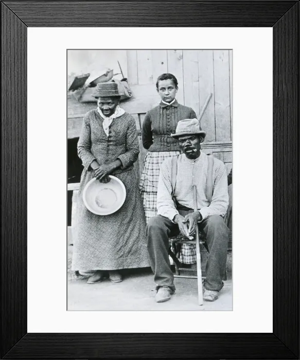 Framed Print : Harriet Tubman, African American abolitionist, with her husband Nelson Davis, and adopted daughter Gertie in 1887 at Tubmans home in Auburn, New York (BSLOC_2019_5_140) Framed Print : Harriet Tubman, African American abolitionist, with her husband Nelson Davis, and adopted daughter Gertie in 1887 at Tubmans home in Auburn, New York (BSLOC_2019_5_140)