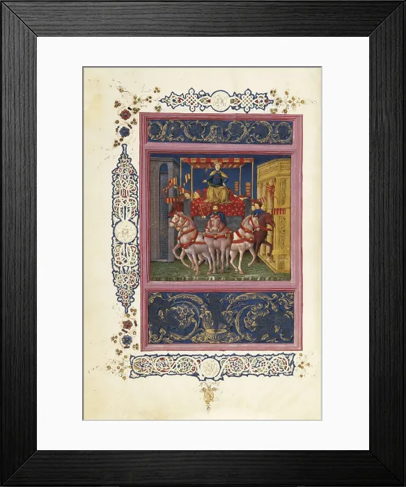 Framed Print : Alfonso IV of Catalonia, V of Aragon, called 'The Magnanimous' (1396-1458). The triumpph of Alfonso of Aragon (Cod. Vat. Lat. 1565). Renaissance art. Quattrocento Framed Print : Alfonso IV of Catalonia, V of Aragon, called 'The Magnanimous' (1396-1458). The triumpph of Alfonso of Aragon (Cod. Vat. Lat. 1565). Renaissance art. Quattrocento