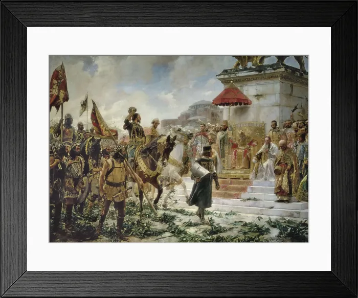 Framed Print : MORENO CARBONERO, Jos (1860-1942). The arrival of Roger de Flor in Constantinople. 1888. SPAIN. Madrid. Senate Palace Framed Print : MORENO CARBONERO, Jos (1860-1942). The arrival of Roger de Flor in Constantinople. 1888. SPAIN. Madrid. Senate Palace