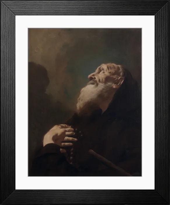 Framed Print : Saint Francis from Paola (San Francesco di Paola), by Francesco Cappella also known as Daggi, 1750 - 1755, 18th Century, oil on canvas, 65 x 51 cm - Italy, Emilia Romagna Framed Print : Saint Francis from Paola (San Francesco di Paola), by Francesco Cappella also known as Daggi, 1750 - 1755, 18th Century, oil on canvas, 65 x 51 cm - Italy, Emilia Romagna