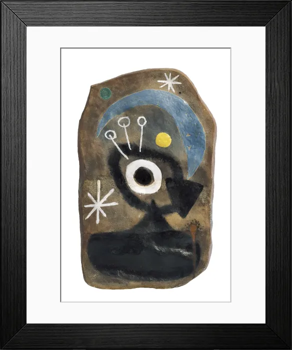 Framed Print : Double-Sided Stele. 1956-. Earthenware and enamel. Ceramics. SPAIN. Barcelona. Fundaci Mir (Joan Mir foundation). AISA / Everett Collection**US SALES ONLY** Framed Print : Double-Sided Stele. 1956-. Earthenware and enamel. Ceramics. SPAIN. Barcelona. Fundaci Mir (Joan Mir foundation). AISA / Everett Collection**US SALES ONLY**