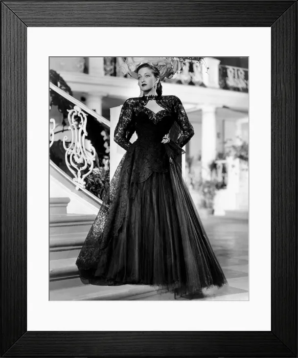 Framed Print : ROAD TO RIO, Dorothy Lamour, in a black tulle and lace gown by Edith Head, 1947