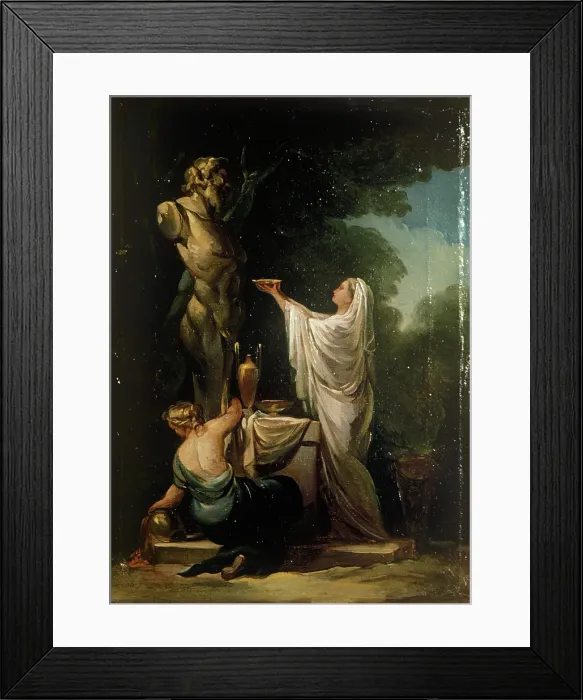 Framed Print : Sacrifice to Pan, by Francisco de Goya y Lucientes, 1771, 18th Century, oil on canvas, 33 x 24 cm - Private collection. Whole artwork view