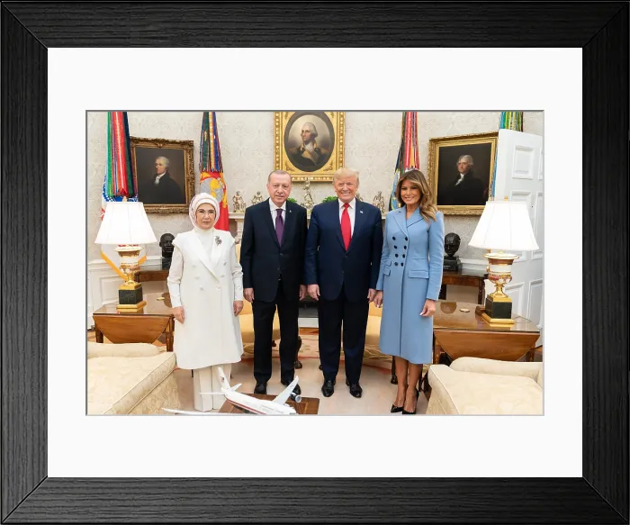 Framed Print : President Donald Trump and First Lady Melania Trump with Turkish President Recep Tayyip Erdogan and his wife Mrs. Emine Erdogan Wednesday, Nov Framed Print : President Donald Trump and First Lady Melania Trump with Turkish President Recep Tayyip Erdogan and his wife Mrs. Emine Erdogan Wednesday, Nov