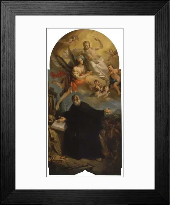 Framed Print : Saint Anthony the Abbott, by Francesco Zugno, 18th Century, canvas - Italy, Veneto, Venice, Convent of Saint Lazzaro of Armeni. Whole artwork view Framed Print : Saint Anthony the Abbott, by Francesco Zugno, 18th Century, canvas - Italy, Veneto, Venice, Convent of Saint Lazzaro of Armeni. Whole artwork view