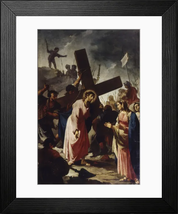 Framed Print : Christ on the Calvary, by Francesco Cappella, 1774, 18th Century, canvas - Italy, Lombardy, Bergamo, Church of Saint Alessandro della Croce. Whole artwork view