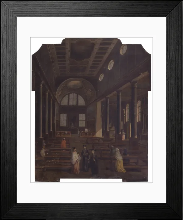 Framed Print : Interior of a Church, by Francesco Zugno, 18th Century, canvas - Italy, Veneto, Venice, Church of Saint Maurizio. Whole artwork view. View of an interior