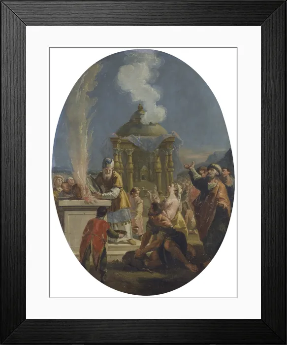 Framed Print : Sacrifice of Aaron, by Francesco Fontebasso, 18th Century, canvas - Italy, Trentino Alto Adige, Trento, Castello del Buonconsiglio. Whole artwork view Framed Print : Sacrifice of Aaron, by Francesco Fontebasso, 18th Century, canvas - Italy, Trentino Alto Adige, Trento, Castello del Buonconsiglio. Whole artwork view