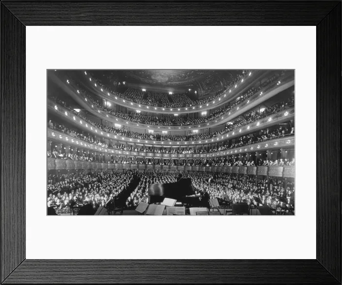 Framed Print : Metropolitan Opera House during a concert by pianist Josef Hoffmann, Nov. 28, 1937. - (BSLOC_2014_17_116) Framed Print : Metropolitan Opera House during a concert by pianist Josef Hoffmann, Nov. 28, 1937. - (BSLOC_2014_17_116)