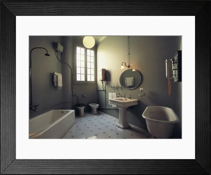 Framed Print : GAUDI i CORNET, Antoni (1852-1926). Mil House or La Pedrera. 1906-1910. SPAIN. CATALONIA. Barcelona. Mil House or 'The Quarry'. Bath. Modernism. Architecture Framed Print : GAUDI i CORNET, Antoni (1852-1926). Mil House or La Pedrera. 1906-1910. SPAIN. CATALONIA. Barcelona. Mil House or 'The Quarry'. Bath. Modernism. Architecture