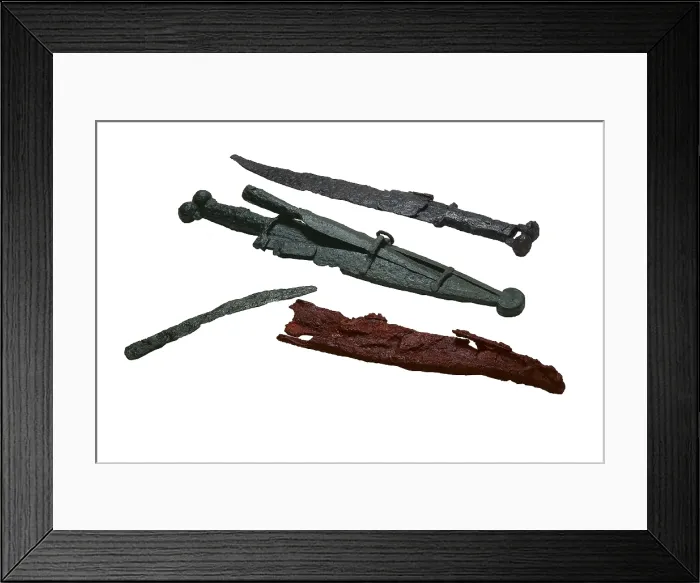 Framed Print : Iron weapons of a warrior (5th-4th c. BC). Celtic art. ; Iron Age. SPAIN. Madrid. National Museum of Archaeology. Proc: SPAIN. CASTILE AND LEON. Alpanseque Framed Print : Iron weapons of a warrior (5th-4th c. BC). Celtic art. ; Iron Age. SPAIN. Madrid. National Museum of Archaeology. Proc: SPAIN. CASTILE AND LEON. Alpanseque