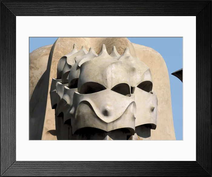 Framed Print : SPAIN. CATALONIA. Barcelona. Mil House or 'The Quarry'. Chimneys. Modernism. Architecture. AISA / Everett Collection**US SALES ONLY**