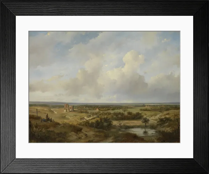 Framed Print : View of Haarlem, by Andreas Schelfhout, 1844, Dutch painting, oil on panel. Landscape is painted in the 17th-century style, with inspiration from Jacob Ruisdael Framed Print : View of Haarlem, by Andreas Schelfhout, 1844, Dutch painting, oil on panel. Landscape is painted in the 17th-century style, with inspiration from Jacob Ruisdael
