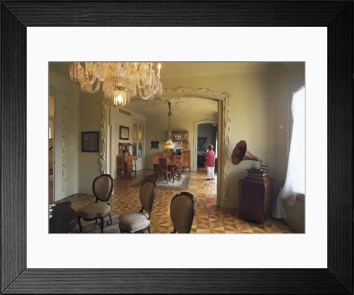 Framed Print : GAUDI i CORNET, Antoni (1852-1926). Mil House or La Pedrera. 1906-1910. SPAIN. CATALONIA. Barcelona. Mil House or 'The Quarry'. Interior of an apartment. Modernism