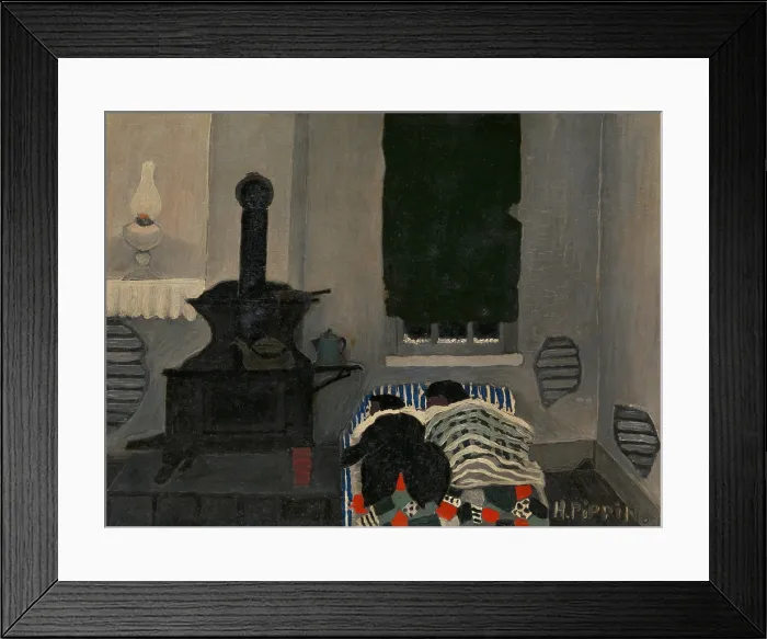Framed Print : ASLEEP, by Horace Pippin, 1943, African-America painting, oil on canvas