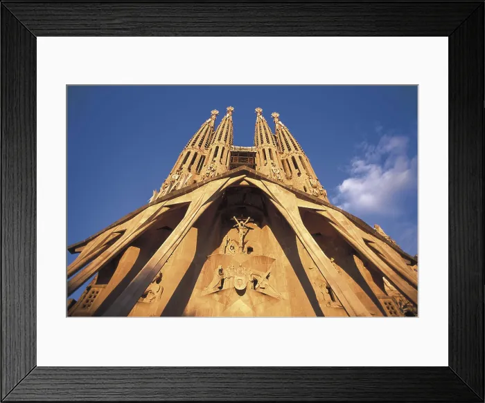 Framed Print : SUBIRACHS, Josep Maria (1927). Holy Family. Faade of Passion. 1987-2002. SPAIN. CATALONIA. Barcelona. Expiatory Church of the Holy Family. Modernism. Architecture