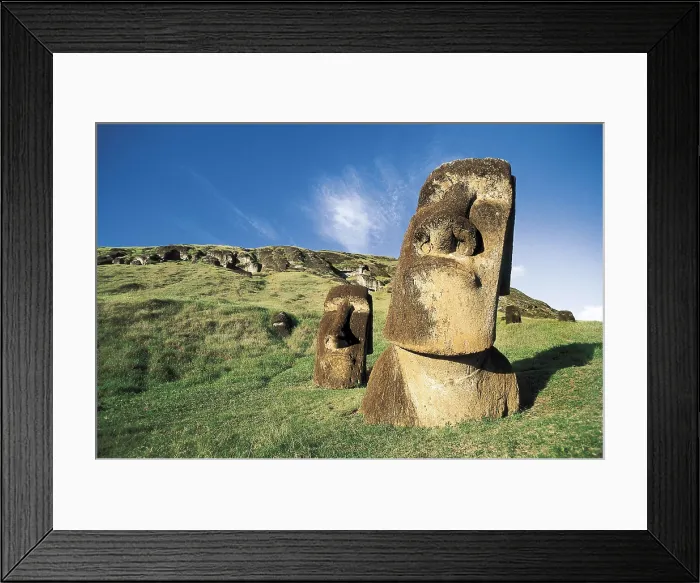 Framed Print : CHILE. VALPARAISO. Rano Raraku. Easter Island. Rapa Nui National Park. Moais. AISA / Everett Collection**US SALES ONLY**