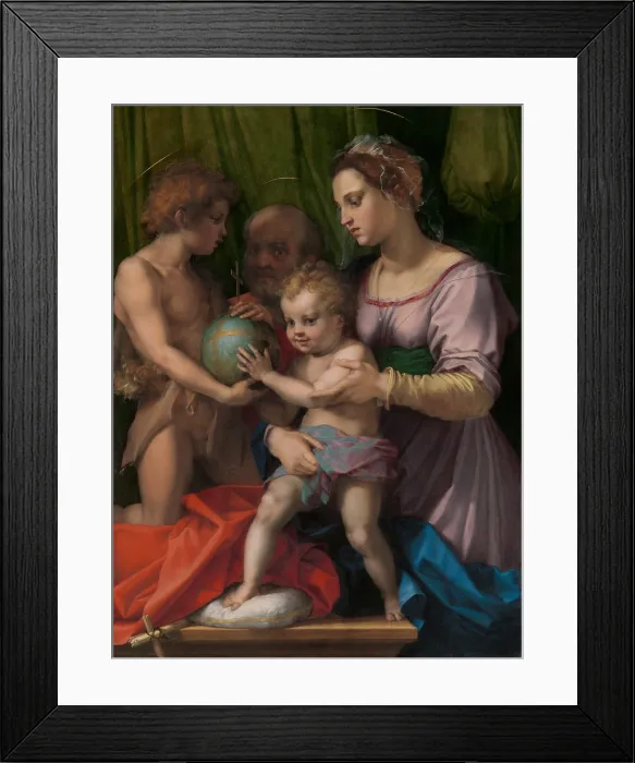 Framed Print : HOLY FAMILY WITH ST. JOHN THE BAPTIST, by Andrea del Sarto, 1500-30, Italian Renaissance painting Framed Print : HOLY FAMILY WITH ST. JOHN THE BAPTIST, by Andrea del Sarto, 1500-30, Italian Renaissance painting