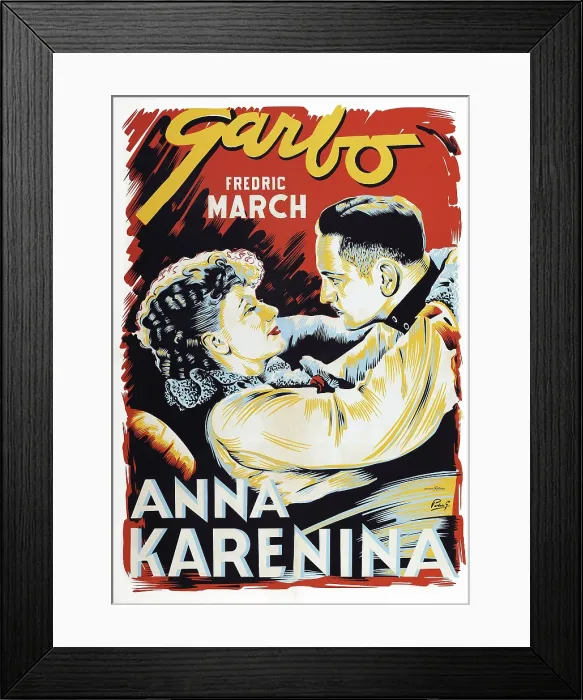 Framed Print : ANNA KARENINA, US poster art, from left: Greta Garbo, Fredric March, 1935 Framed Print : ANNA KARENINA, US poster art, from left: Greta Garbo, Fredric March, 1935