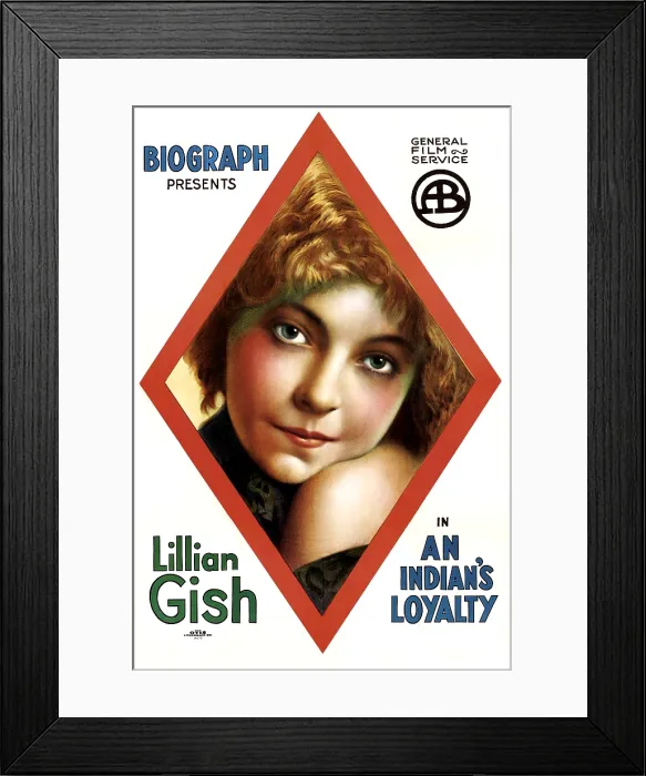 Framed Print : AN INDIAN'S LOYALTY, Lillian Gish, 1913