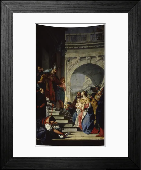 Framed Print : Presentation at the Temple, by Francesco Lorenzi, 1763, 18th Century, canvas - Italy, Lombardy, Cologno al Serio, Parrish Church. Whole artwork view