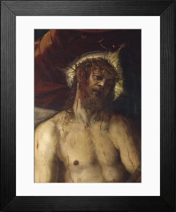 Framed Print : Ecce homo, by Jacopo Robusti also known as Tintoretto, 1566 - 1567, 16th century, oil on canvas - Italy, Veneto, Venice, Confraternity of the Scuola Grande di San Rocco. Detail Framed Print : Ecce homo, by Jacopo Robusti also known as Tintoretto, 1566 - 1567, 16th century, oil on canvas - Italy, Veneto, Venice, Confraternity of the Scuola Grande di San Rocco. Detail