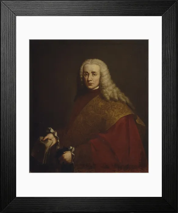 Framed Print : Portrait of the Officer Lorenzo Morosini, by Domenico Fedeli also known as Maggiotto, 1764, 18th Century, oil on canvas - Italy, Veneto, Rovigo, Concordi Academy Collection