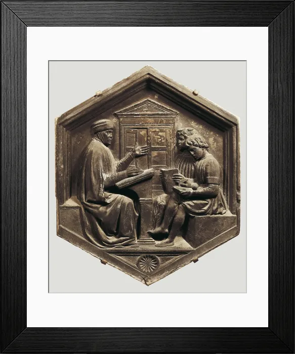 Framed Print : DELLA ROBBIA, Luca (1400-1482). Grammar. 1437-1439. Renaissance art. Quattrocento. Relief. ITALY. Florence. Opera del Duomo Museum. AISA / Everett Collection**US SALES ONLY** Framed Print : DELLA ROBBIA, Luca (1400-1482). Grammar. 1437-1439. Renaissance art. Quattrocento. Relief. ITALY. Florence. Opera del Duomo Museum. AISA / Everett Collection**US SALES ONLY**