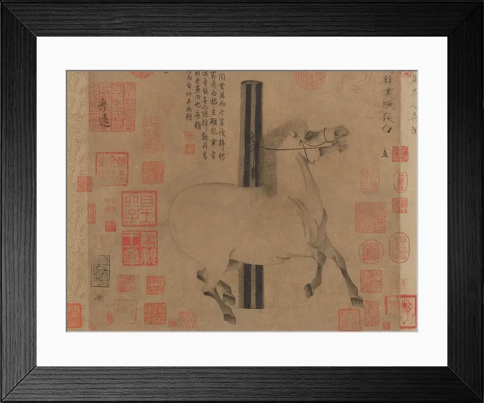 Framed Print : NIGHT SHINING WHITE, by Han Gan, 743-756, Chinese, Tang dynasty, painting, ink on paper Framed Print : NIGHT SHINING WHITE, by Han Gan, 743-756, Chinese, Tang dynasty, painting, ink on paper