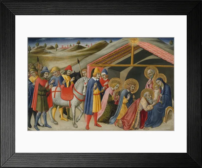 Framed Print : ADORATION OF THE MAGI, by Sano di Pietro, 1470, Italian Renaissance painting, tempera, gold on wood