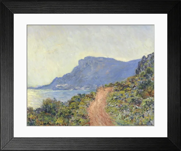 Framed Print : La Corniche near Monaco, Claude Monet, 1884. French painting, oil on canvas