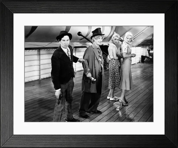 Framed Print : MONKEY BUSINESS, from left: Chico Marx, Harpo Marx, 1931 Framed Print : MONKEY BUSINESS, from left: Chico Marx, Harpo Marx, 1931
