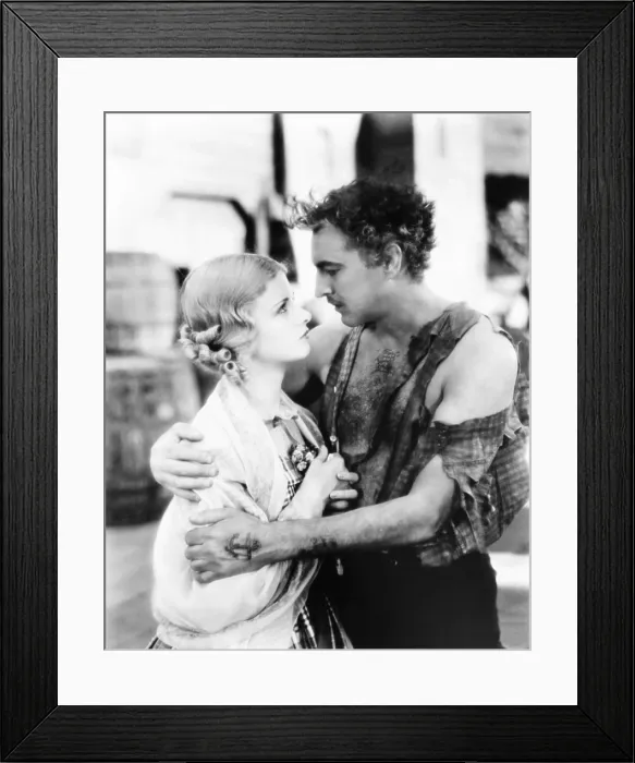 Framed Print : MOBY DICK, from left: Joan Bennett, John Barrymore, 1930