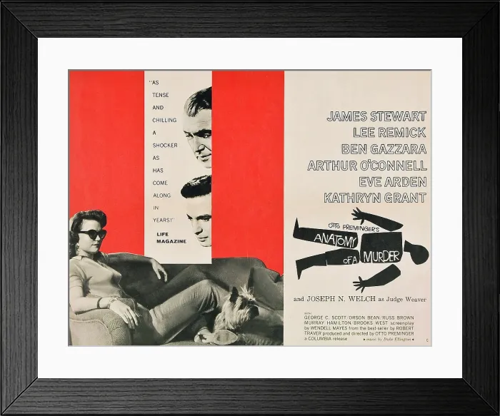 Framed Print : ANATOMY OF A MURDER, from left, Lee Remick, James Stewart, Ben Gazzara, 1959 Framed Print : ANATOMY OF A MURDER, from left, Lee Remick, James Stewart, Ben Gazzara, 1959