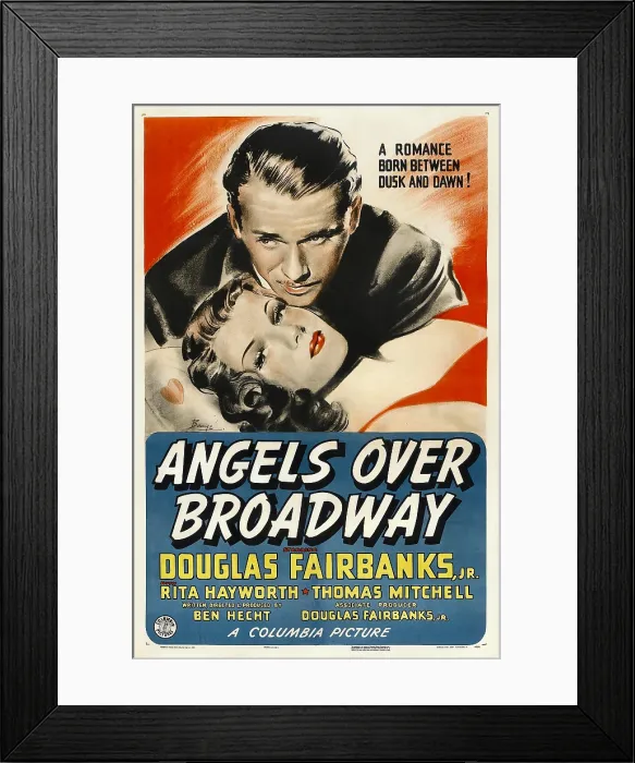 Framed Print : ANGELS OVER BROADWAY, from top: Douglas Fairbanks, Jr. Rita Hayworth, 1940