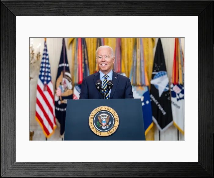 Framed Print : On July 8, 2021, President Joe Biden announced the final withdrawal of US troops from Afghanistan was to be completed before September 11, 2021