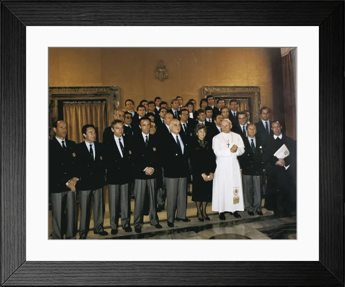 Framed Print : AISA / Everett Collection CASAUS, Nicolau (1916); GASPART SOLVES, Joan (1944); NUEZ i CLEMENTE, Josep Llus (1931); JOHN PAUL II (1920)