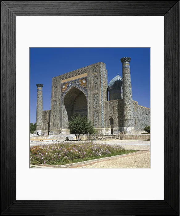 Framed Print : Shir Dor Madrasa. 1619-1636. UZBEKISTAN. Samarkand. Registan Square. Islamic art. Architecture. AISA / Everett Collection**US SALES ONLY**