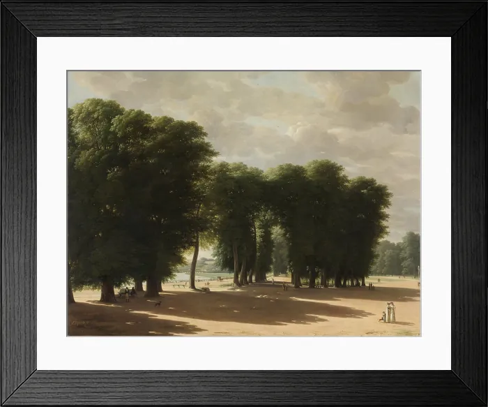 Framed Print : The Entrance to the Park of Saint-Cloud, Paris, by Pieter Rudolph Kleijn, 1809, Dutch oil painting. The Pont de Sevres over the Seine River is in the left background Framed Print : The Entrance to the Park of Saint-Cloud, Paris, by Pieter Rudolph Kleijn, 1809, Dutch oil painting. The Pont de Sevres over the Seine River is in the left background