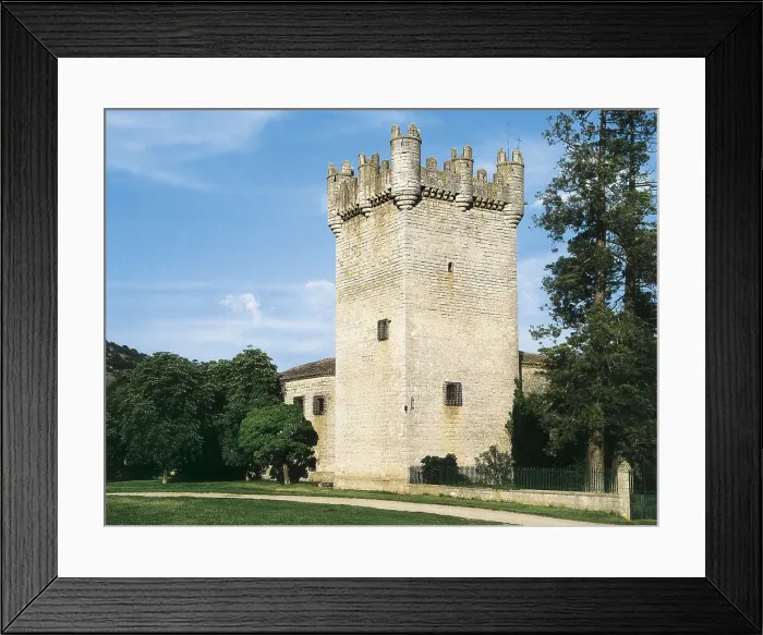 Framed Print : SPAIN. CASTILE AND LEON. BURGOS. Pampliega. Torrepadierne. Medieval tower of Valdivieso (15th-16th c.). Architecture. AISA / Everett Collection**US SALES ONLY**