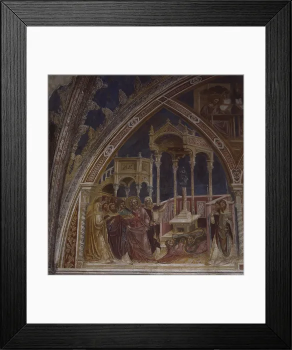 Framed Print : St. Philip forced to sacrifice to an idol, by Guariento di Arpo, 1335 - 1340, 14th Century, fresco - Italy, Veneto, Padua, Church of Eremitani. Whole artwork view Framed Print : St. Philip forced to sacrifice to an idol, by Guariento di Arpo, 1335 - 1340, 14th Century, fresco - Italy, Veneto, Padua, Church of Eremitani. Whole artwork view