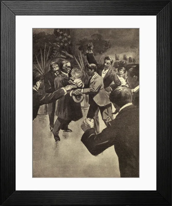 Framed Print : Assassination of President William McKinley at Pan-American Exposition, Buffalo, Sept. 5, 1901 Framed Print : Assassination of President William McKinley at Pan-American Exposition, Buffalo, Sept. 5, 1901