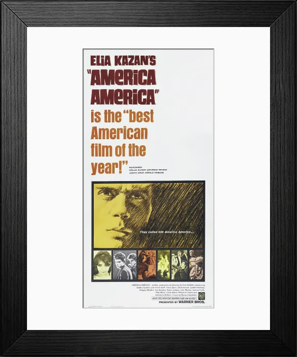 Framed Print : AMERICA AMERICA, US poster art, Stathis Giallelis, (second from left), 1963 Framed Print : AMERICA AMERICA, US poster art, Stathis Giallelis, (second from left), 1963