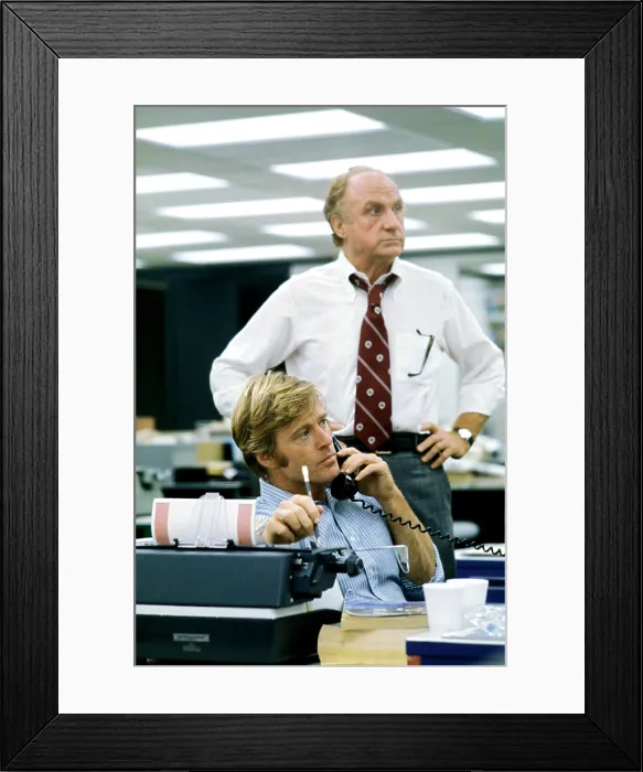 Framed Print : ALL THE PRESIDENT'S MEN, Robert Redford, Jack Warden, 1976 Framed Print : ALL THE PRESIDENT'S MEN, Robert Redford, Jack Warden, 1976